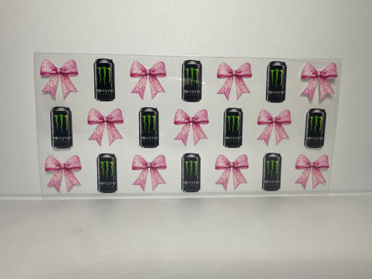 C18 Monster Drink with Pink Bows
