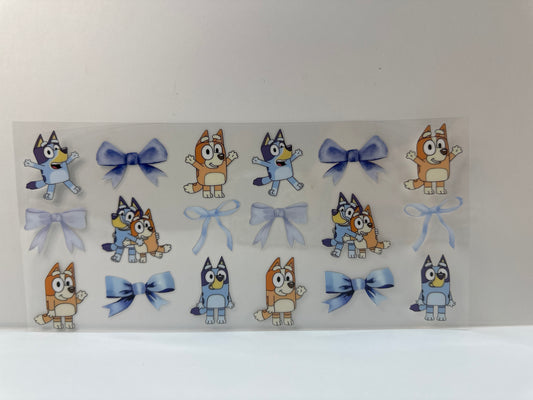 F599 Bluey with blue bows