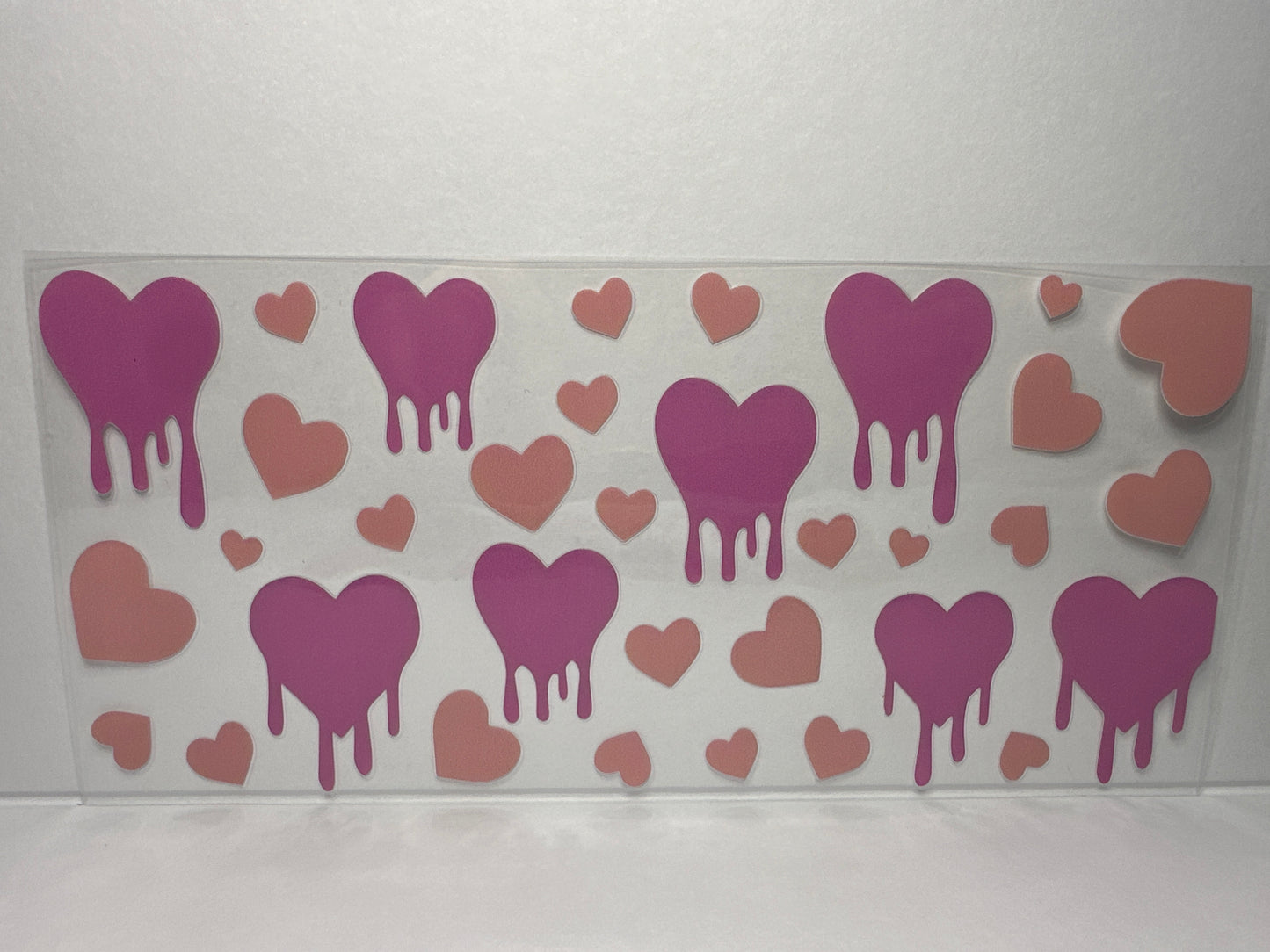 H1467 Pink drippy heart