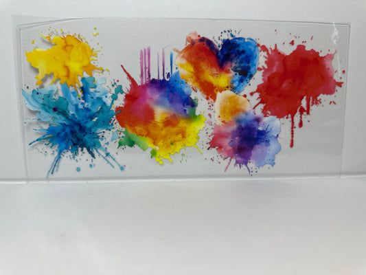 E344 spray paint heart and paint splatter