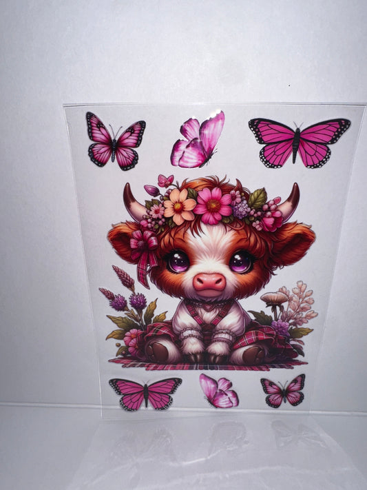 H2045  20/24oz Pink Plaid Cow