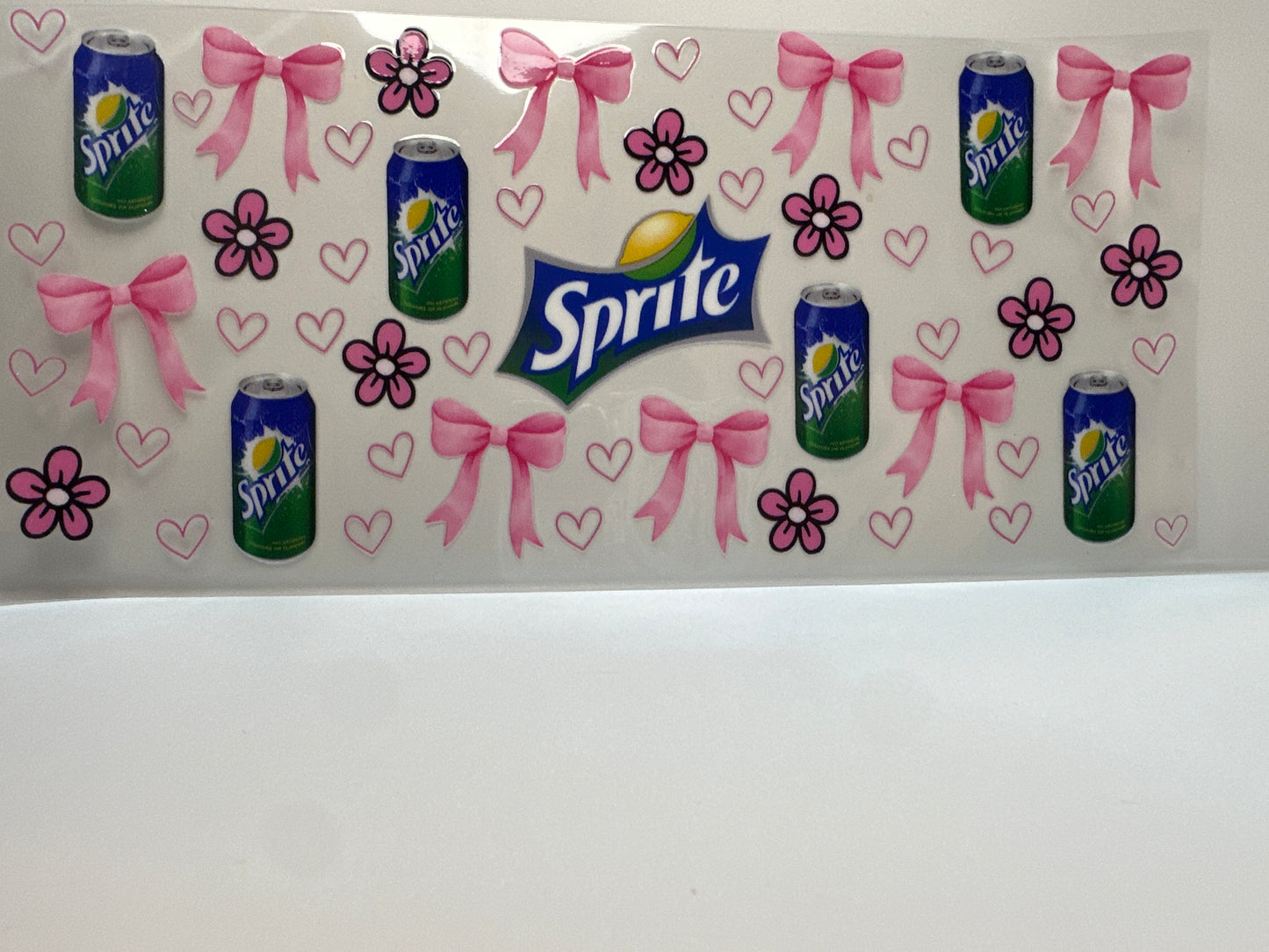 F628 sprite soda with bows and hearts and flowers