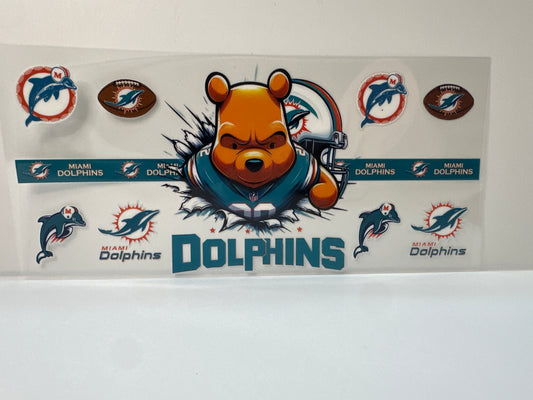 F483 NFL football Dolphins Winnie the Pooh