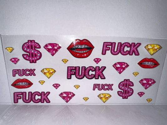 H2238 Fuck with lips and dollar sign Pink