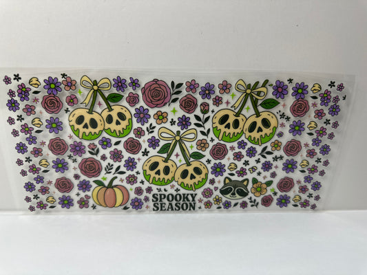 G406 spooky season green cherries skulls