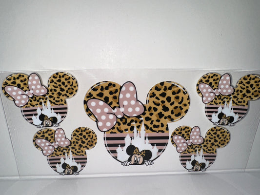 G1230 Disney animal print Mickey ears with mini mouse