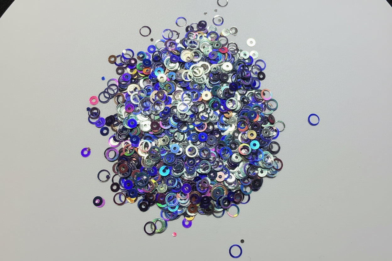 Circle Shaped Silver Holographic – Shaped Glitter 8g | Luxy Customs