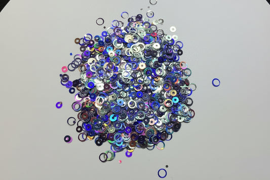 Circle Shaped Silver Holographic – Shaped Glitter 8g | Luxy Customs