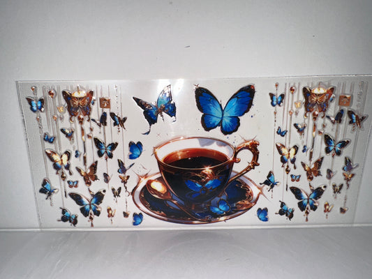 H531 cup of tea and butterflies