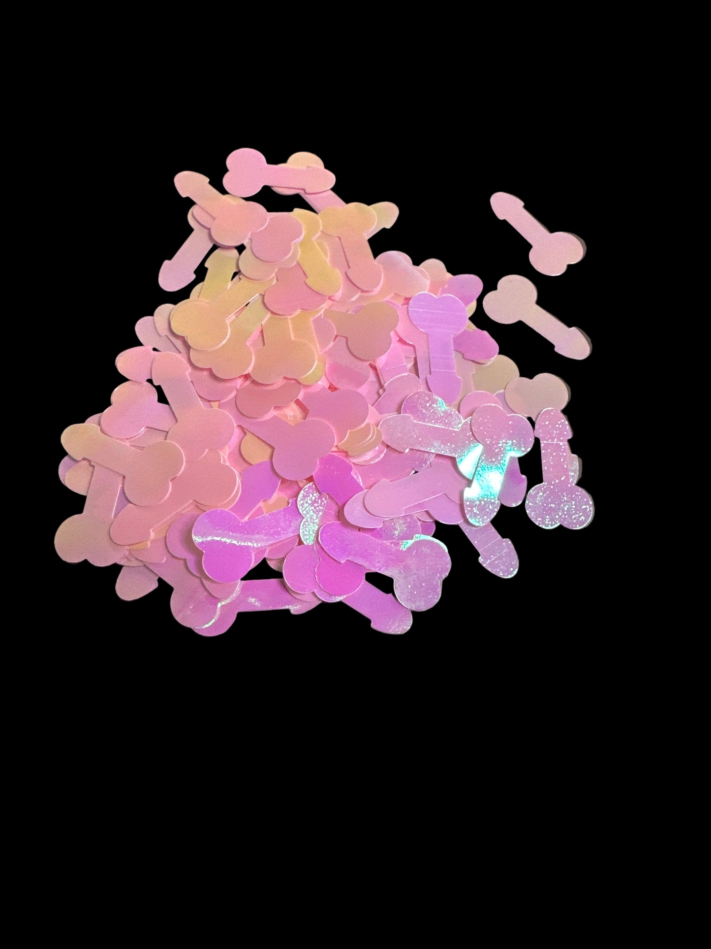 Pink ColorShift  Little Richards Shaped Glitter