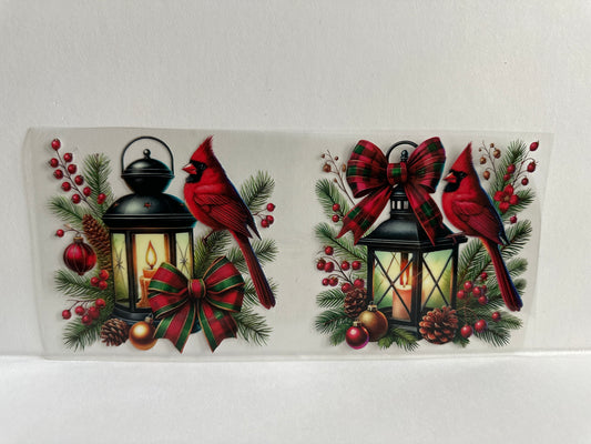 G925 Christmas red cardinal with candle