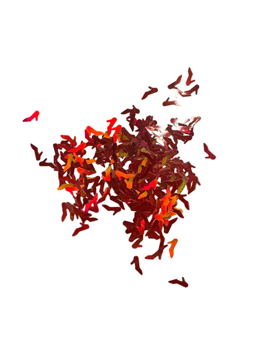 Red High Heels – Shaped Glitter 8g | Luxy Customs