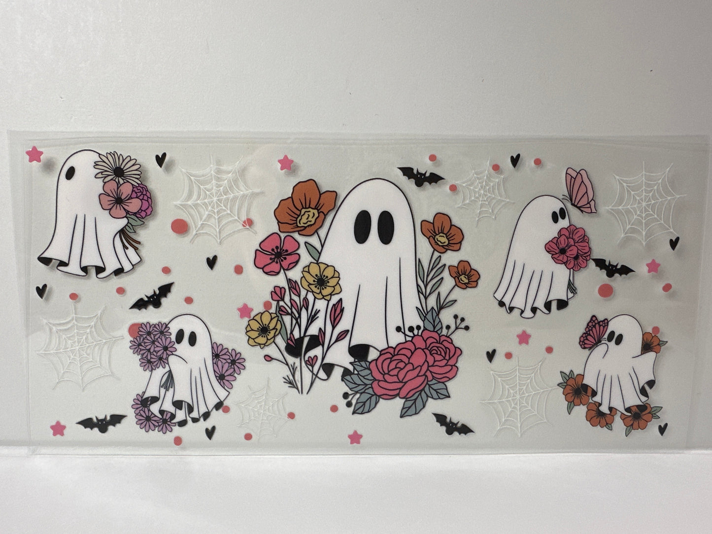 G710 Halloween ghost with flowers