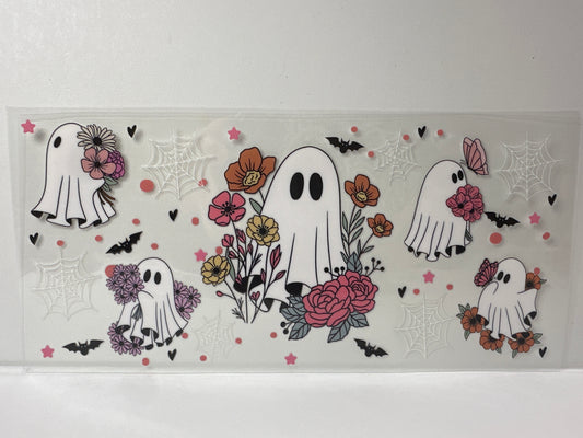G710 Halloween ghost with flowers