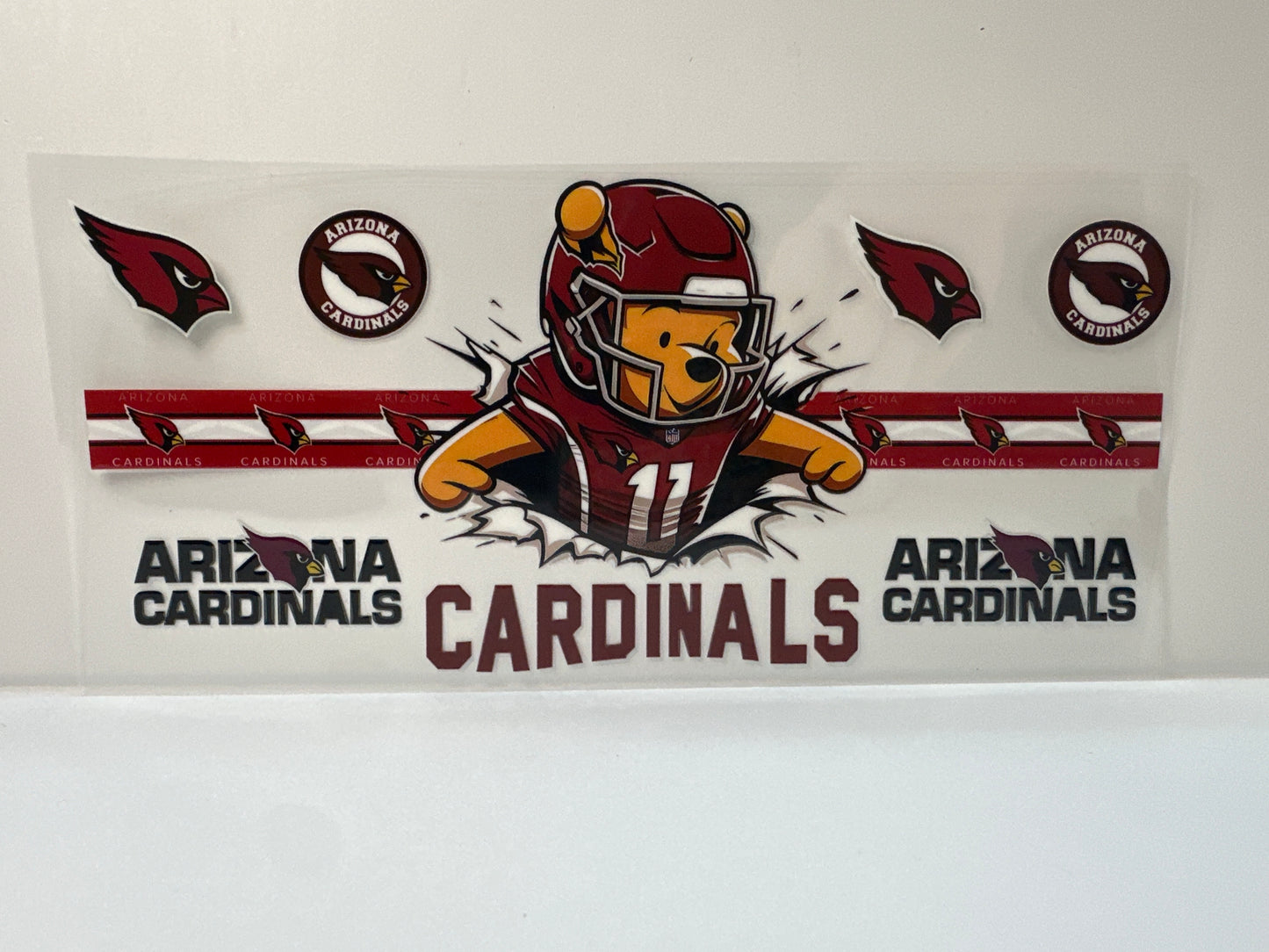 F486 NFL football Cardinals Winnie the Pooh