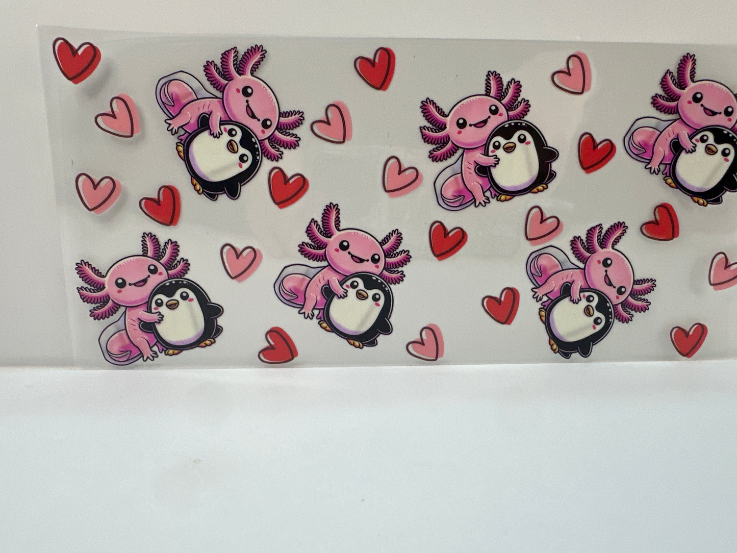 F954 salamander and Penguin with hearts