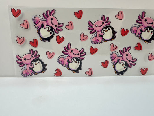 F954 salamander and Penguin with hearts