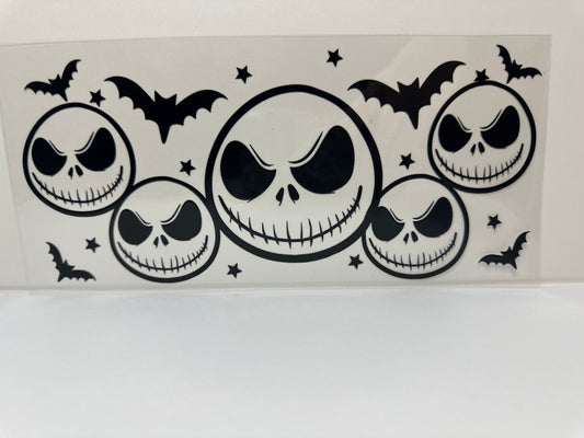 F284 Skulls W/ bats Halloween