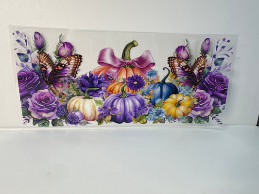 G123 colorful pumpkins, all time with butterfly and flowers