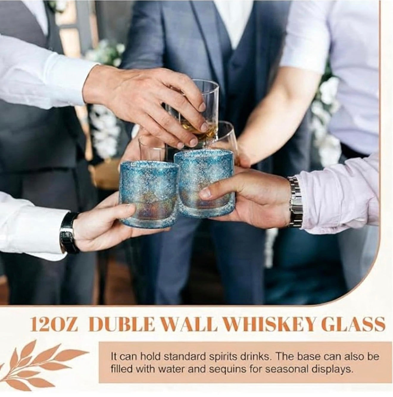12oz Snow Globe Whiskey Glass – Double Wall Glass