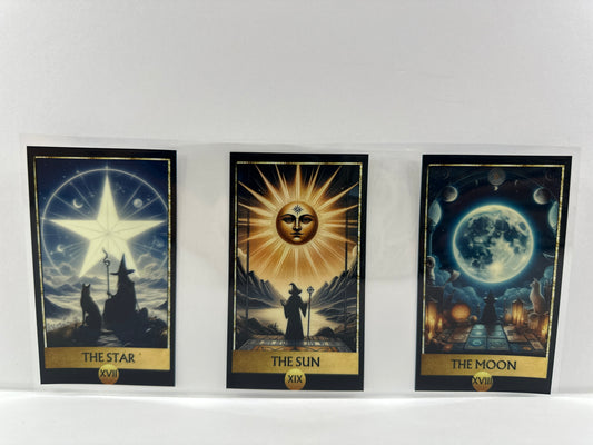 G573 the star, the sun, the moon tarot card