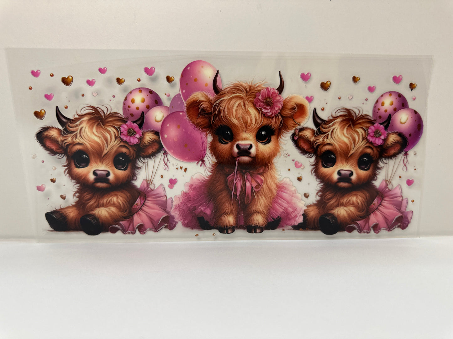 F441 towels with pink tutus and balloons