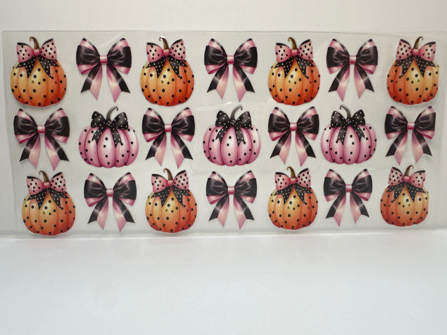 F401 Halloween fall pumpkins, pink and orange