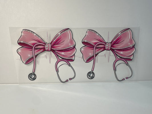 G52 pink stethoscope bow
