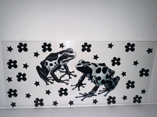 H167 black and white frog