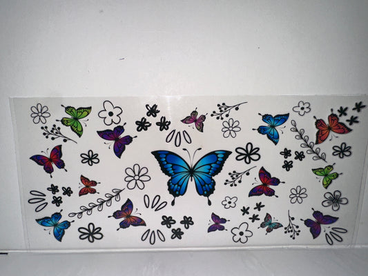 H890 Butterflies and flowers