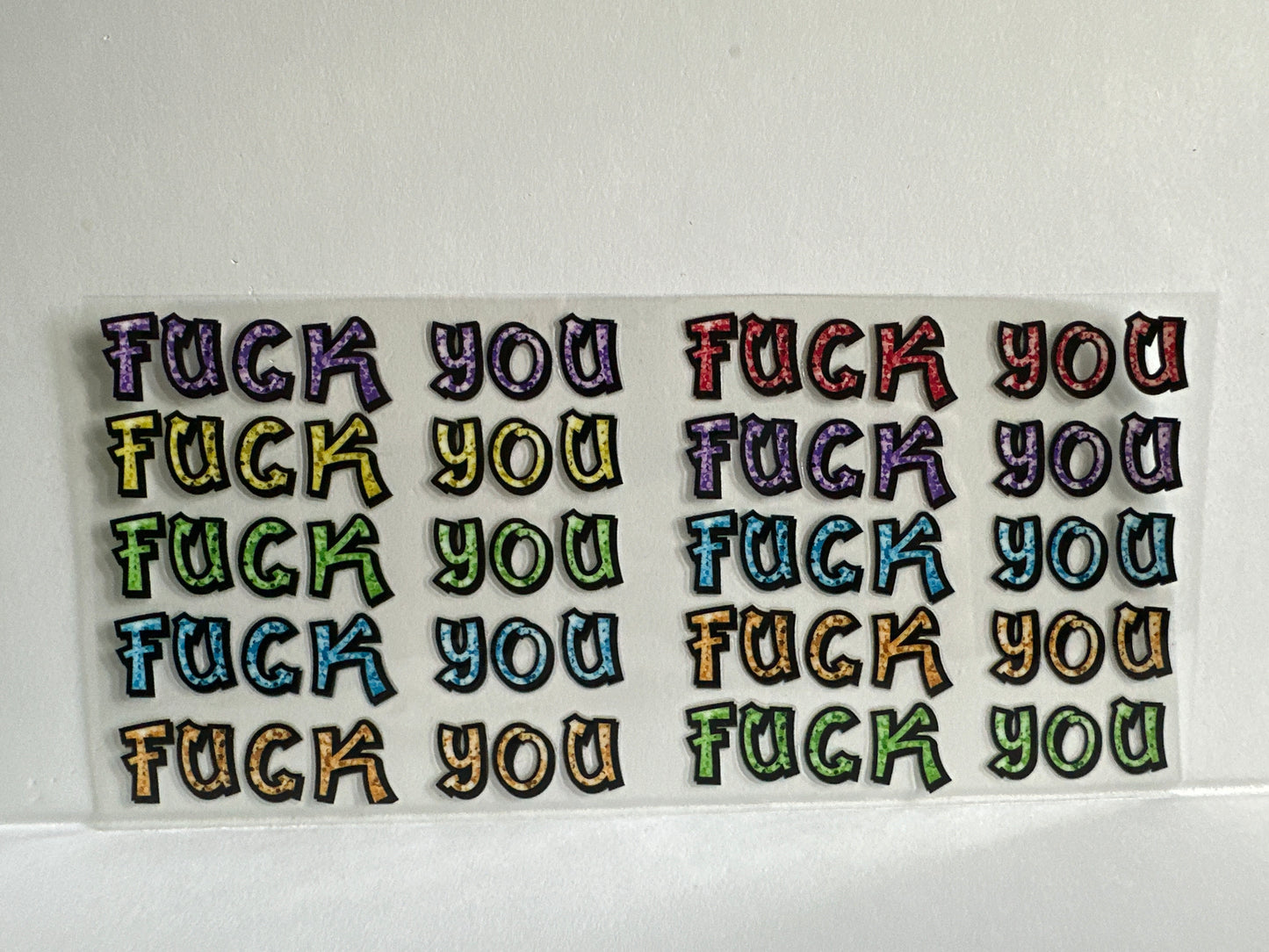 H71 fuck you multi colored sassy