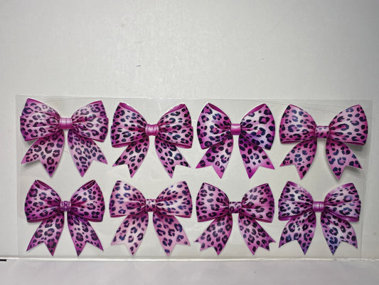 H1277 Pink animal print bows