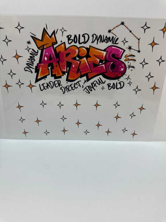 F799 Aries horoscope 40 ounce cup wrap