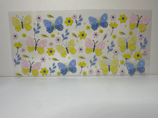 F204 Butterflies w/ flowers