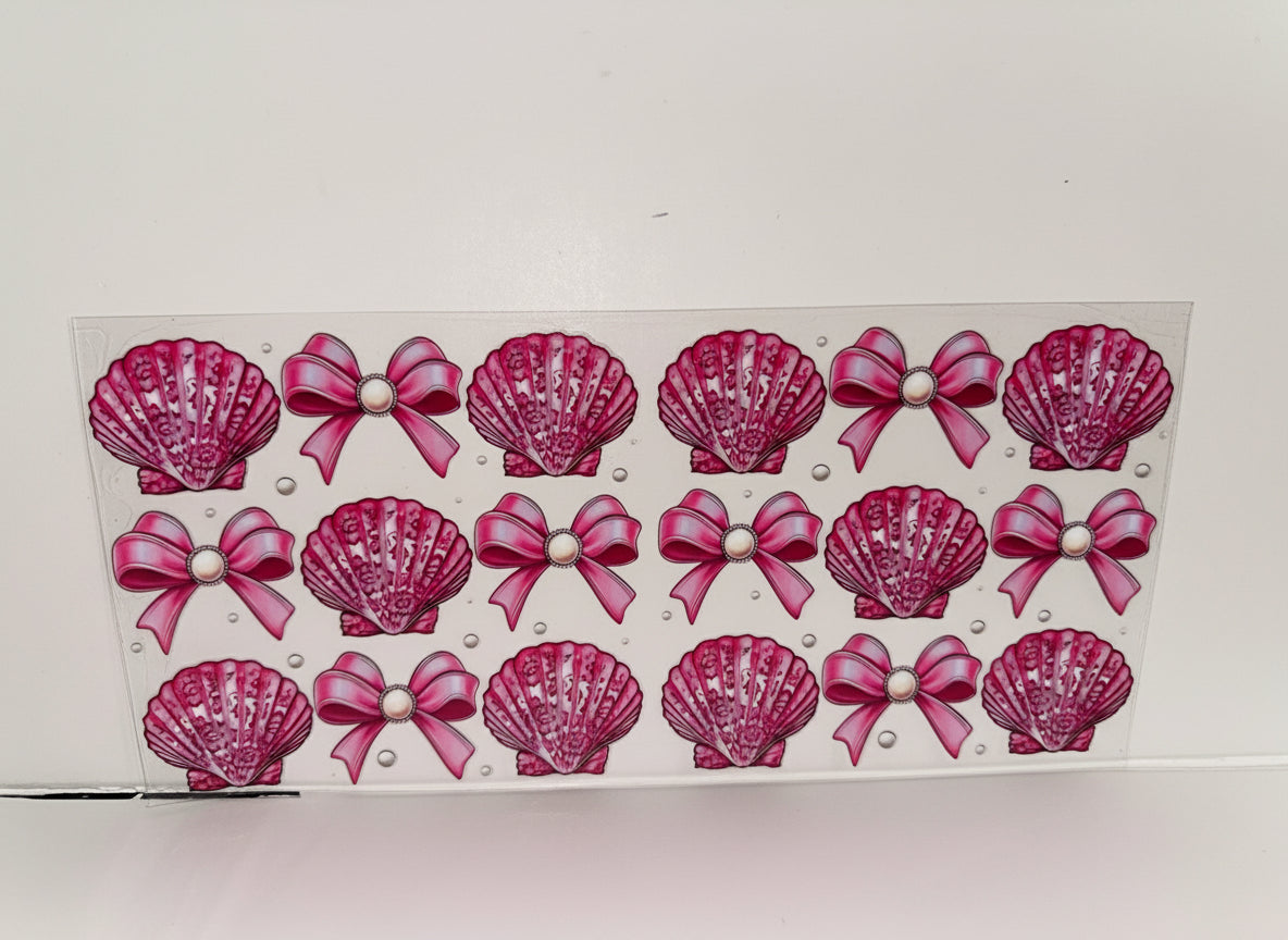 H842 Pink Shells and bows – LuxyCustoms