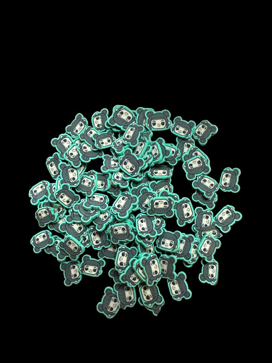 K-pop Black/Green Clay – Shaped Glitter 8g | Luxy Customs