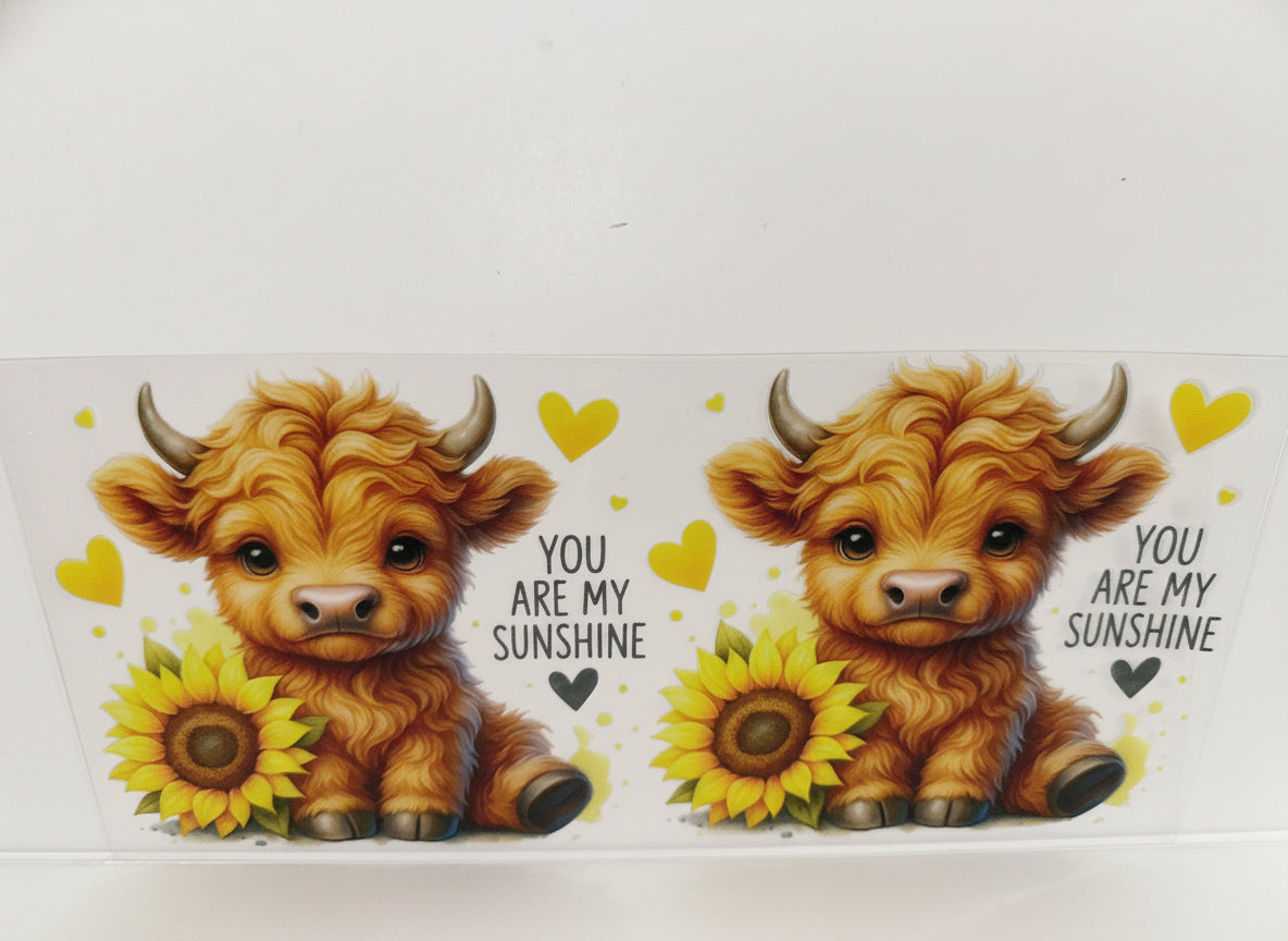 H452 Cow with sunflowers you are my sunshine