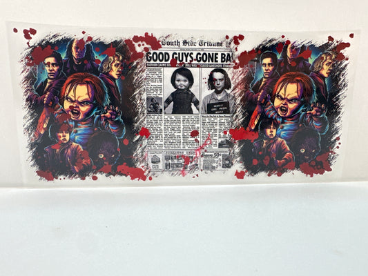 F943 horror Chucky newspaper