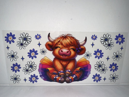 H445 Cow in tutu with flowers