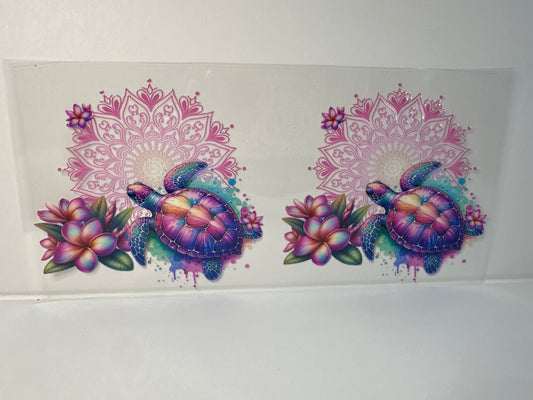G82 sea turtle with flowers