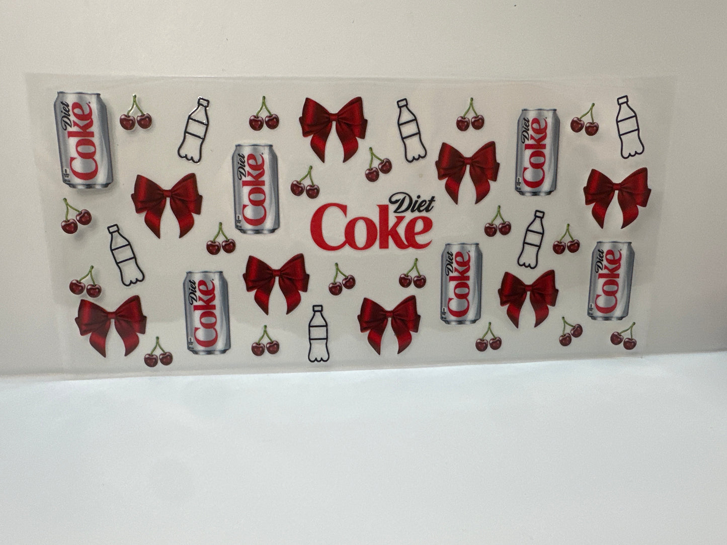 F630 Diet Coke soda with cherries and red bows
