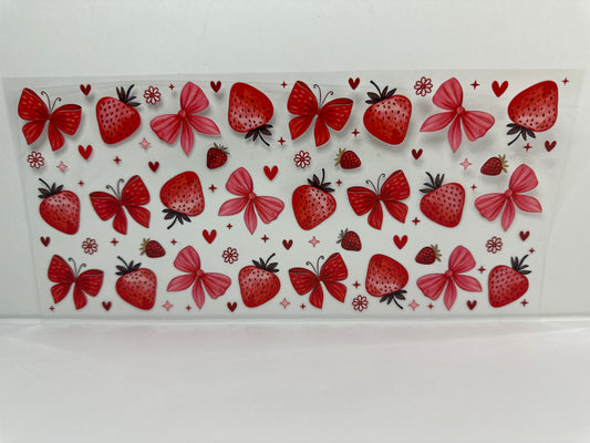 E188 Strawberry with Hearts and Bows