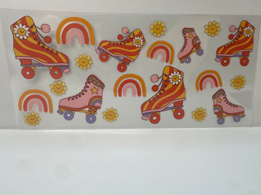 F857 rollerskates in rainbows