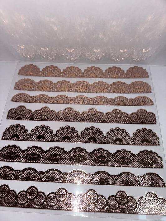 H2734 Rose Gold Lace Holo element sheet