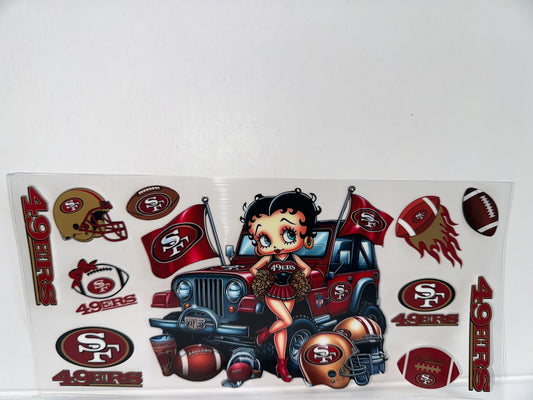 G1277 NFL football 49ers Betty Boop
