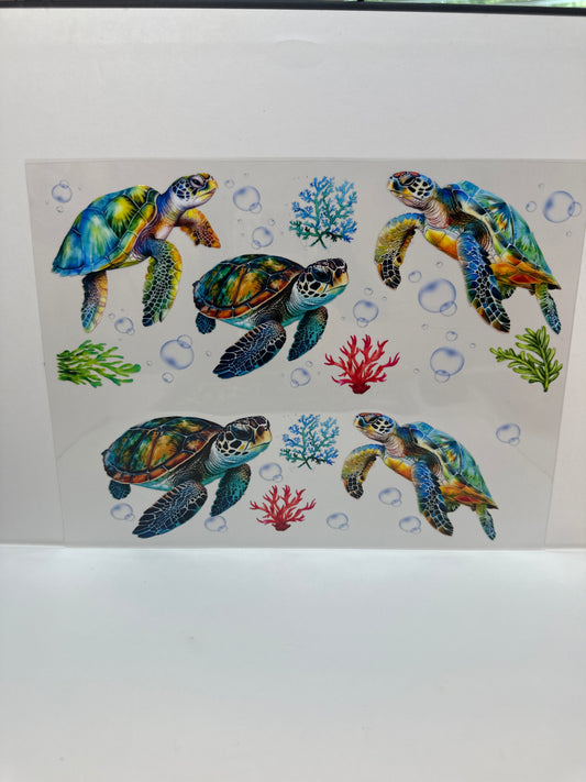 F787 sea turtle 40 ounce cup wrap
