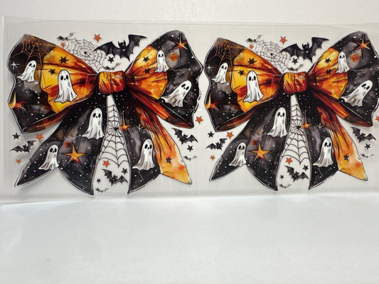 F144 Halloween bow with ghost and bats