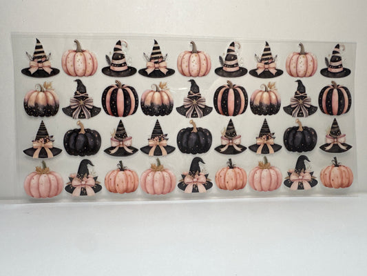 F372 Halloween witch hat with pumpkin