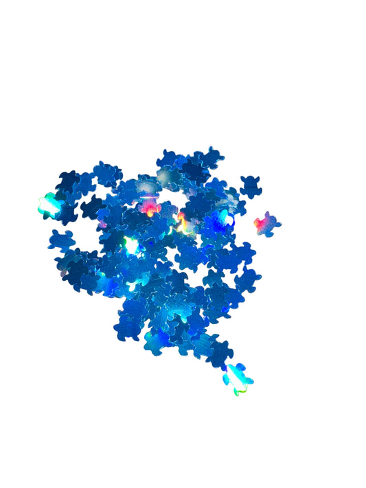 Blue turtles Shaped Glitter