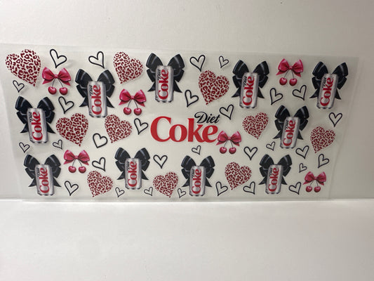 F755 Diet Coke with cherries and red hearts